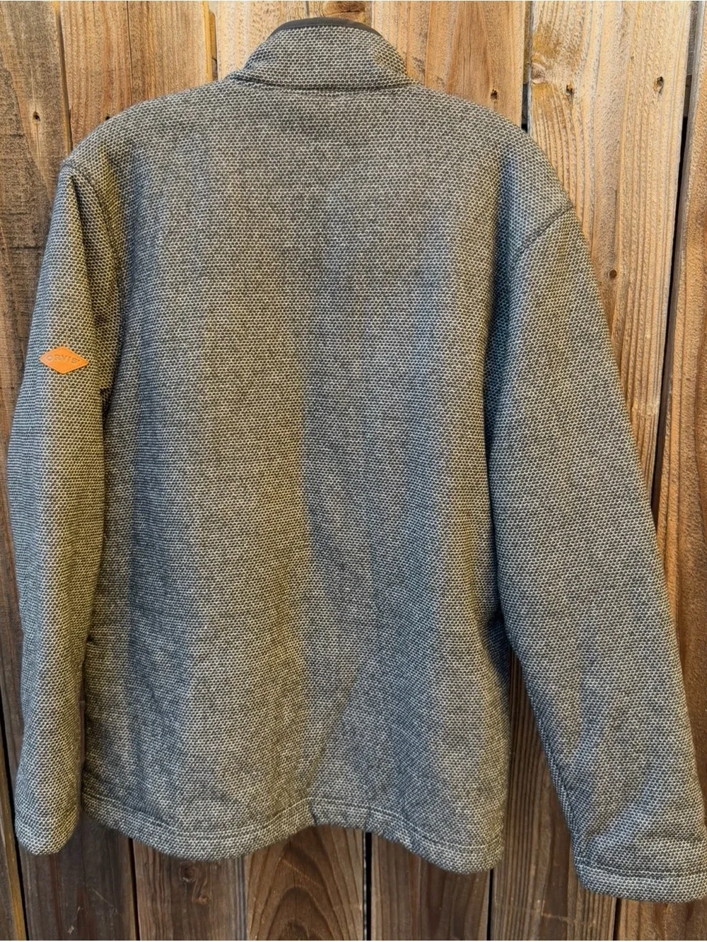 Orvis Men's Gray Quarter-Zip Sherpa-Lined Pullover large